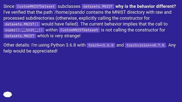 Subclass of PyTorch dataset class cannot find dataset files смотреть онлайн