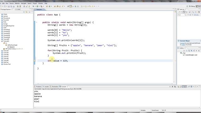 Learn Java Tutorial for Beginners, Part 11: Arrays of Strings смотреть онлайн
