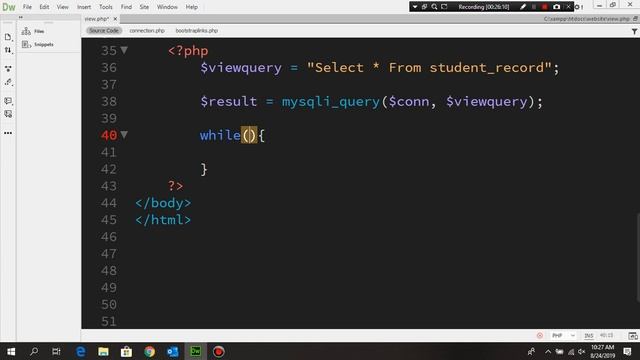 PHP lecture 9 - View Record смотреть онлайн