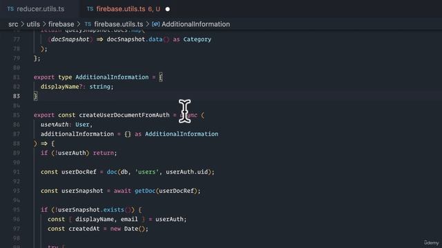 21 Typescript Advanced_ Typing Firebase + User Redux Files - 001 Typing Firebase Utils смотреть онлайн