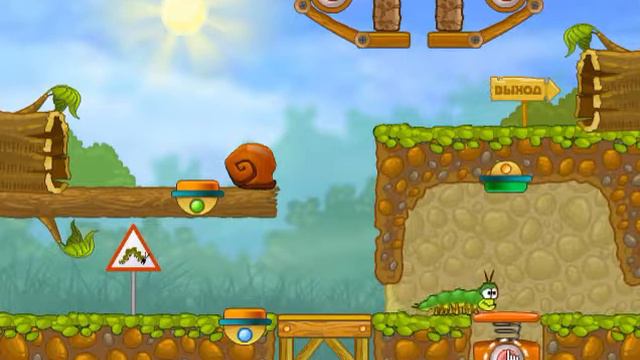 Ребенок проходит игру! Улитка Боб 2 доходит до дедушки 2-я часть