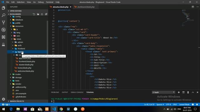 Laravel-5.8: Admin Panel (Part-8 [A])CRUD : how to create table & Insert data using Eloquent Model смотреть онлайн
