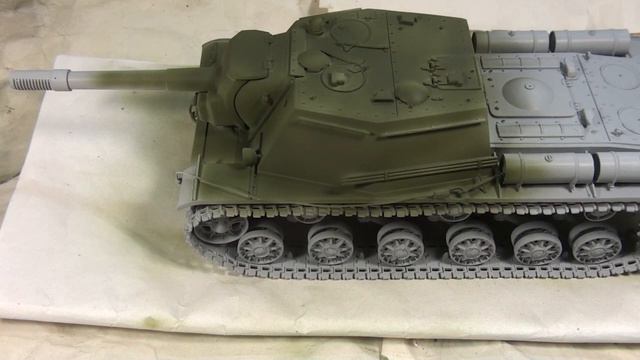 Сборка СУ-152 от фирмы МСД Макет в масштабе 1\35,Часть №2(Грунт+База). смотреть онлайн