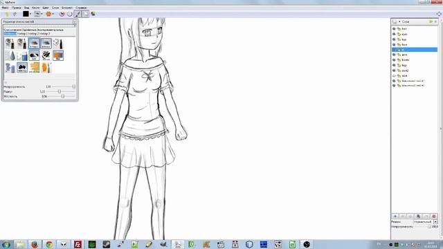 Random anime girl. (speedpaint, sketch) смотреть онлайн