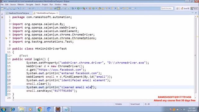 RAMESHSOFT: Headless HtmlUnitDriver Selenium ||Headless browser HtmlUnitDriver||Selenium in Realtim смотреть онлайн