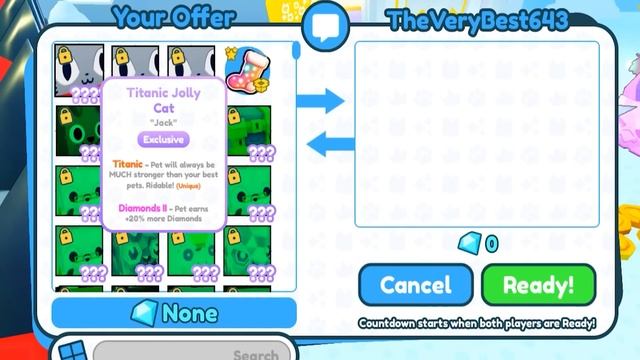 INSANE OFFER TO TITANIC JOLLY CAT in Pet Simulator X Roblox (Christmas Upate Part 2) смотреть онлайн