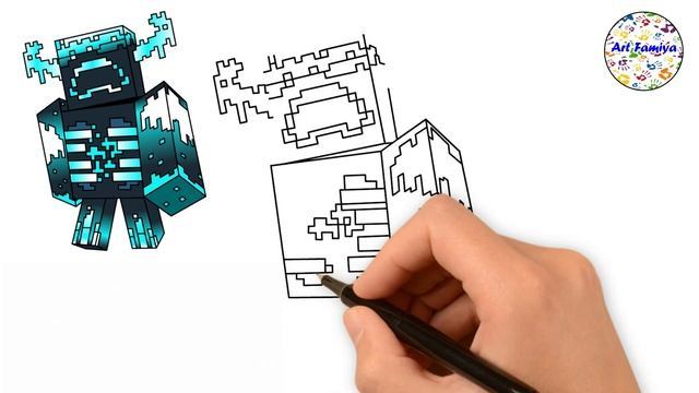 How To DRaw The Warden Minecraft | The Warden Drawing Easy | Minecraft | Drawing Tutorial смотреть онлайн