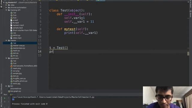 Private Variable and public Variable in python class смотреть онлайн