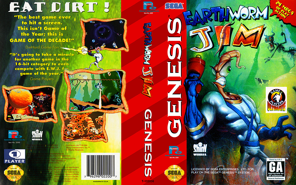 Earthworm Jim прохождение SEGA смотреть онлайн