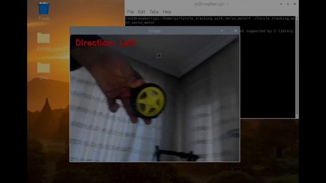 Circle Object tracking with C++ and Raspberry pi смотреть онлайн