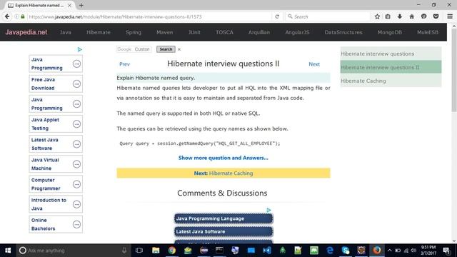 Explain Hibernate named query.
| javapedia.net смотреть онлайн