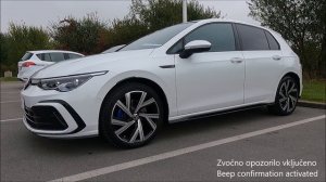 VW Golf 8 with alarm - lock/unlock beep confirmation activation - zvočno opozorilo ob zaklepu