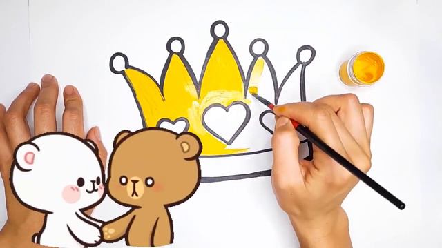 Bolalar Uchun toj rasm chizish Drawing a Crown picture for children рисунок короны для детей смотреть онлайн