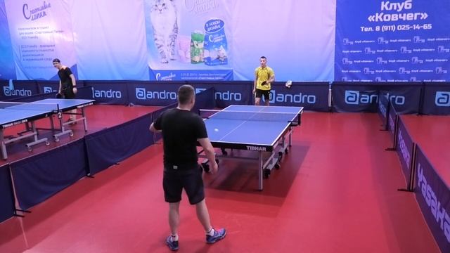 как играть против левши? Власов А. - Гуреев А. Утренний КОВЧЕГ турнир по настольному теннису смотреть онлайн