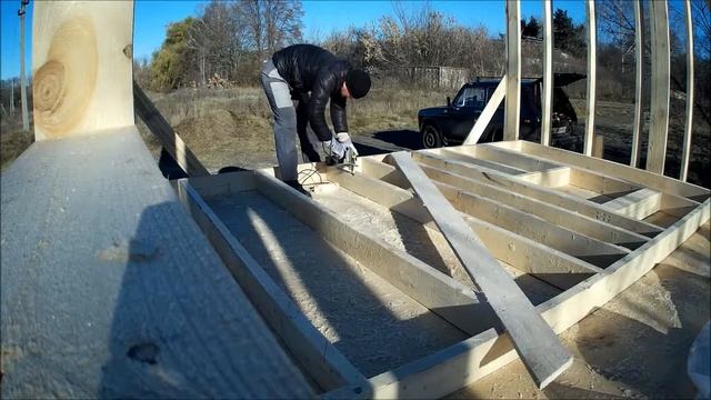 врезка укосины в каркасную стену смотреть онлайн