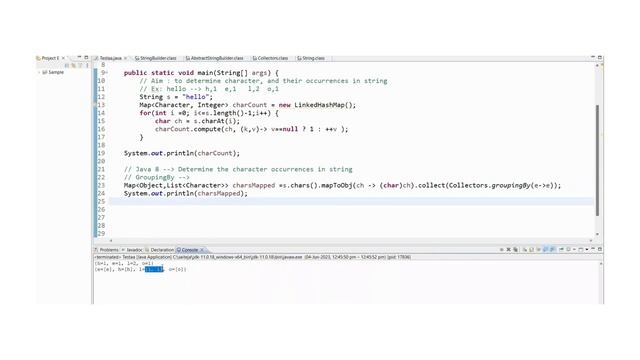 Character Occurrences In String Using Java 8 смотреть онлайн