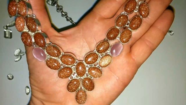 Колье из АВАНТЮРИНА и КОШАЧЬЕГО ГЛАЗА смотреть онлайн