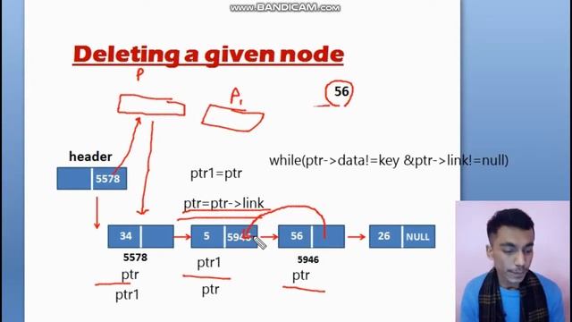 Deletion a given node from singly linked list //Lecture :15 // Data Structure in C++ смотреть онлайн