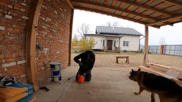 Покрасил забор опрыскивателем . [Жизнь в деревне] смотреть онлайн