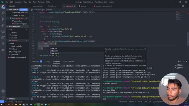 Kafka with Nodejs and Golang Pt2 смотреть онлайн