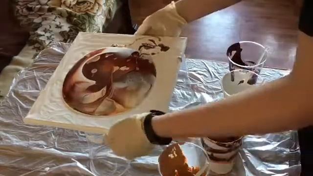 Флюид Арт. Рисование жидким акрилом. смотреть онлайн