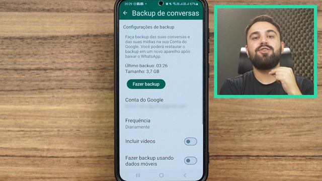 O JEITO CERTO DE CONFIGURAR O BACKUP NO WHATSAPP смотреть онлайн