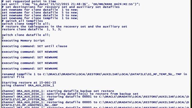 Exemplo do comando RECOVER TABLE - INFNET - Oracle 12c смотреть онлайн