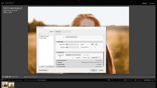 Как настроить EXPORT в Adobe Lightroom смотреть онлайн