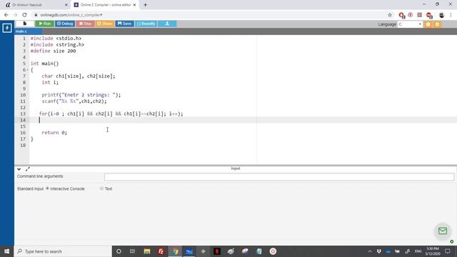Algorithmics & Programming - Exercise - Compare 2 strings without using strcmp смотреть онлайн