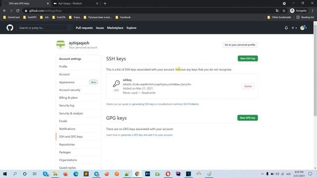 Git konfigurasiya github ssh key | Ayti Qaqash | Version Control System смотреть онлайн