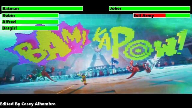The Lego Batman Movie (2017) Final Battle with healthbars смотреть онлайн