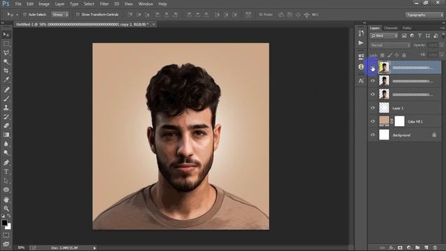 Oil Painting cartoon portrait effect in Photoshop tutorial смотреть онлайн