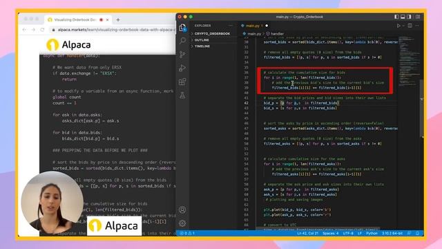 Orderbook Data with Alpaca Crypto API смотреть онлайн