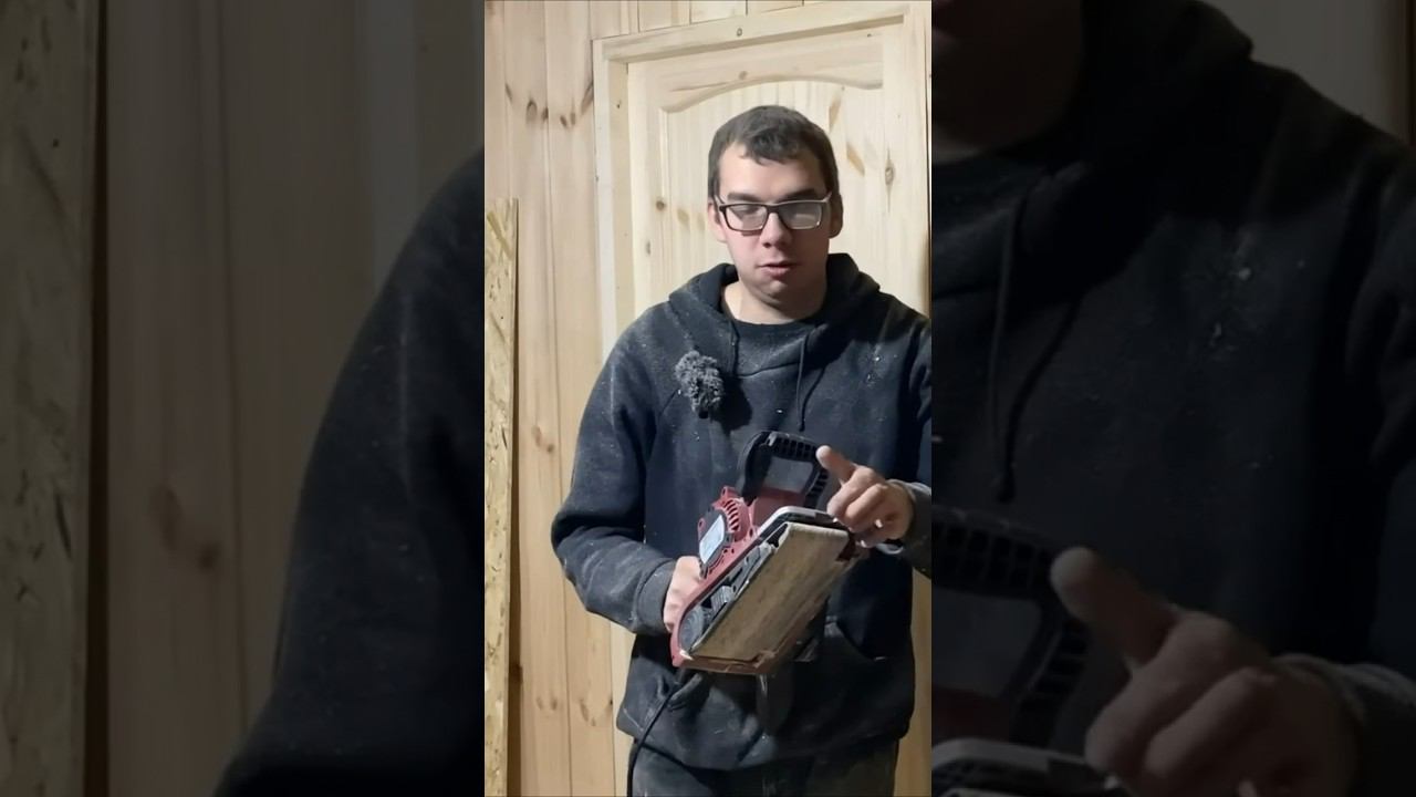 Шлифовка в труднодоступных местах с помощью ленточной шлифмашины REDVERG RD-BS110 смотреть онлайн