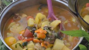 ШУЛЮМ ИЗ ГОВЯДИНЫ В КАЗАНЕ НА КОСТРЕ _ СУП ОХОТНИКОВ