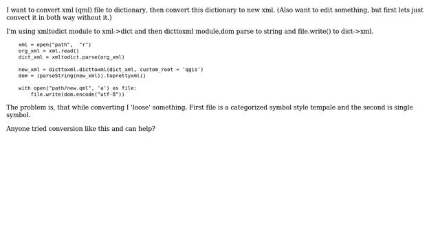 GIS: Converting xml -＞ dict -＞ xml using Python? смотреть онлайн