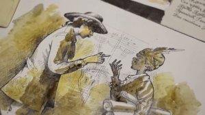 Корабль «Полтава» 1712
Видеоурок «ПЁТР И АРАП» техника-акварель, сепия
