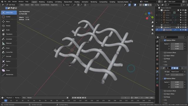 Blender Tutorial - Woven mesh with geometry nodes смотреть онлайн