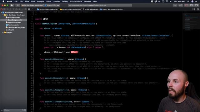 Xcode 11 - Create a New Project - No Storyboard смотреть онлайн