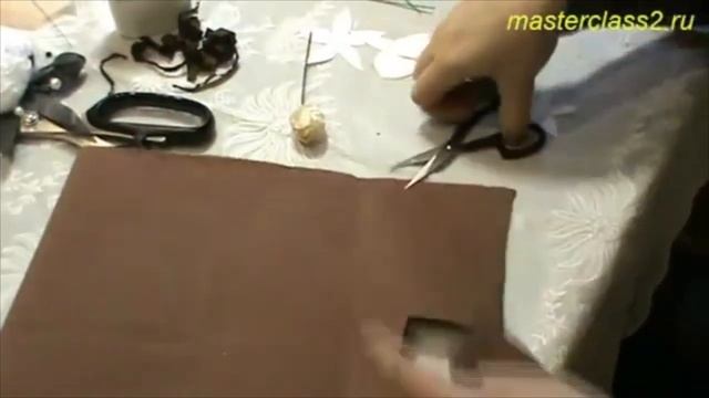 Веточка из трёх роз - Часть 7. Мастер-класс цветы из ткани смотреть онлайн
