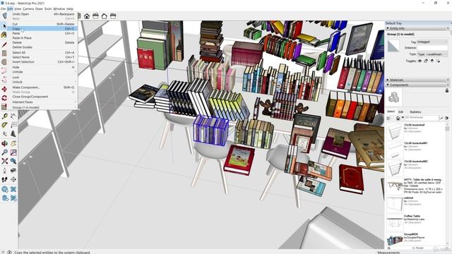 26. Importing Books form the 3D Warehouse смотреть онлайн
