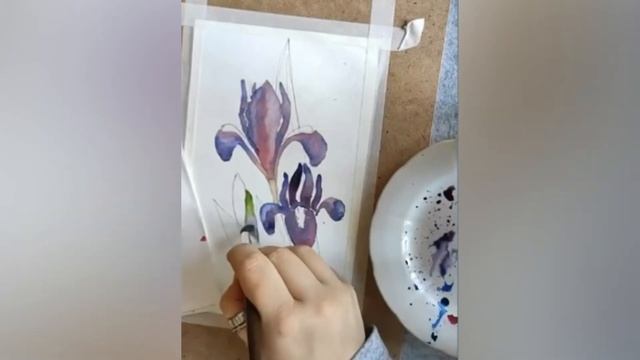 Сможет каждый! Рисуем ирисы. Запись онлайн эфира часть 2 смотреть онлайн