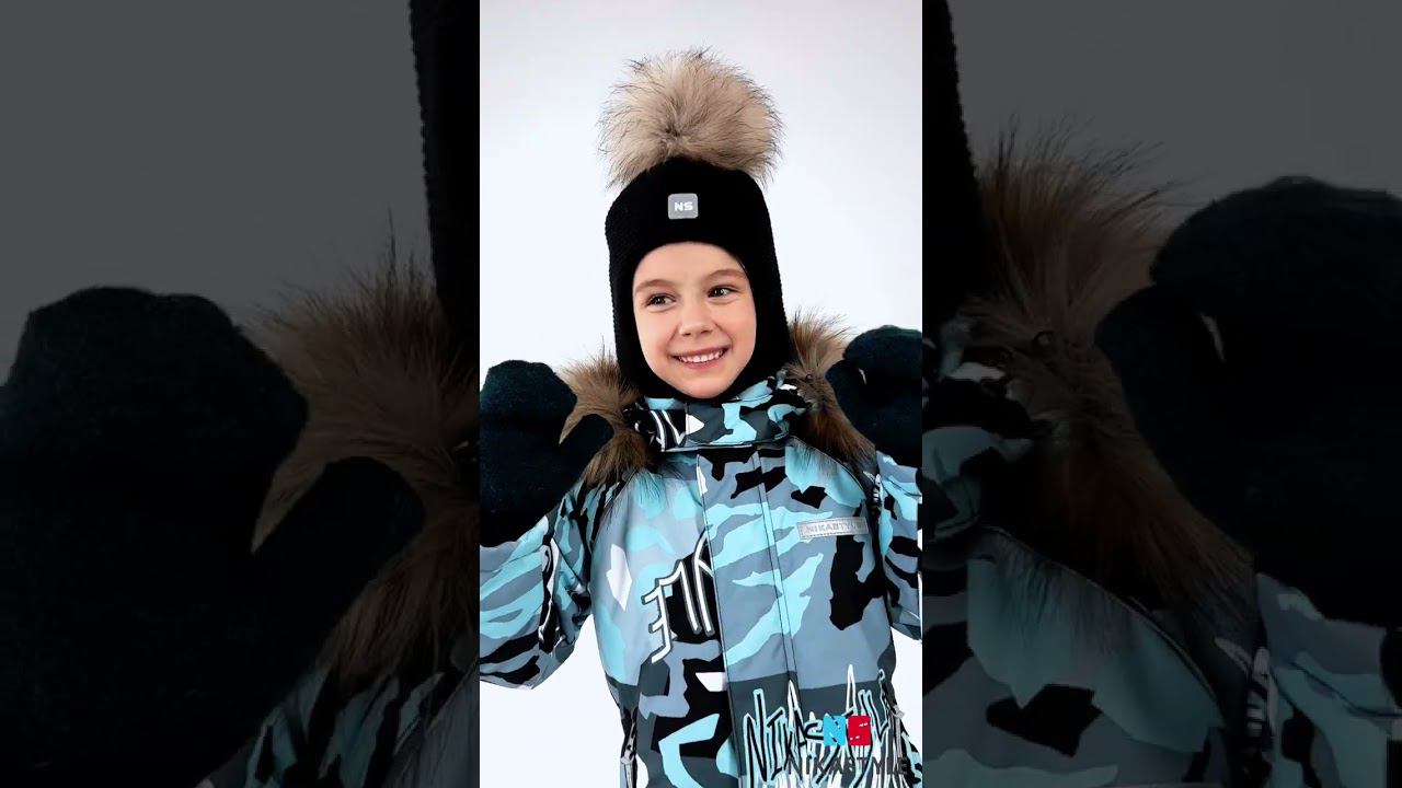 NikaStyle, зимний комбинезон 8з0123 графитовый/черный смотреть онлайн