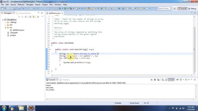 Java String (split method with limit) | Java Tutorial смотреть онлайн