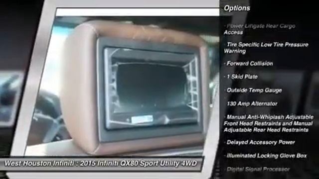 2015 Infiniti QX80 Houston TX X8B363 смотреть онлайн