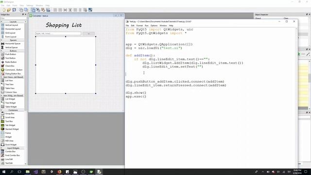 Python UI application with Qt designer #5 Shopping list смотреть онлайн