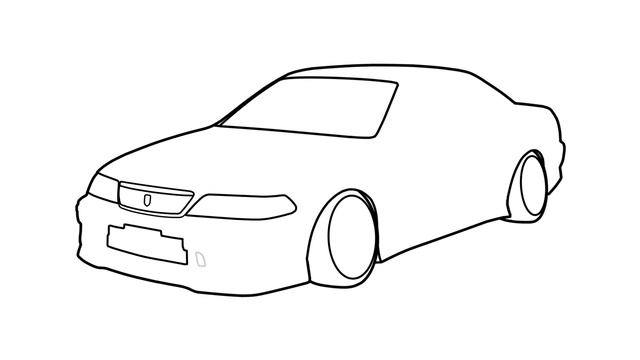 How to draw a TOYOTA MARK II 1997 / drawing Toyota Mark 2 100 1999 stance car смотреть онлайн