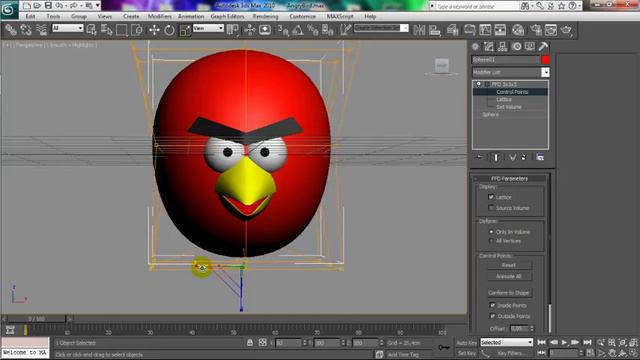 Creating 3D Angry Bird (Character Modeling) Using 3dsMax - ZiedNeji смотреть онлайн