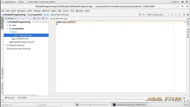 IntelliJ IDEA 2018.3 Community Installation on Oracle Linux 7 and Java 11 Modular Programming смотреть онлайн