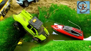Большая песочница для Машинок Игрушек - Самосвал, Джип и Грузовичок. Манкиту